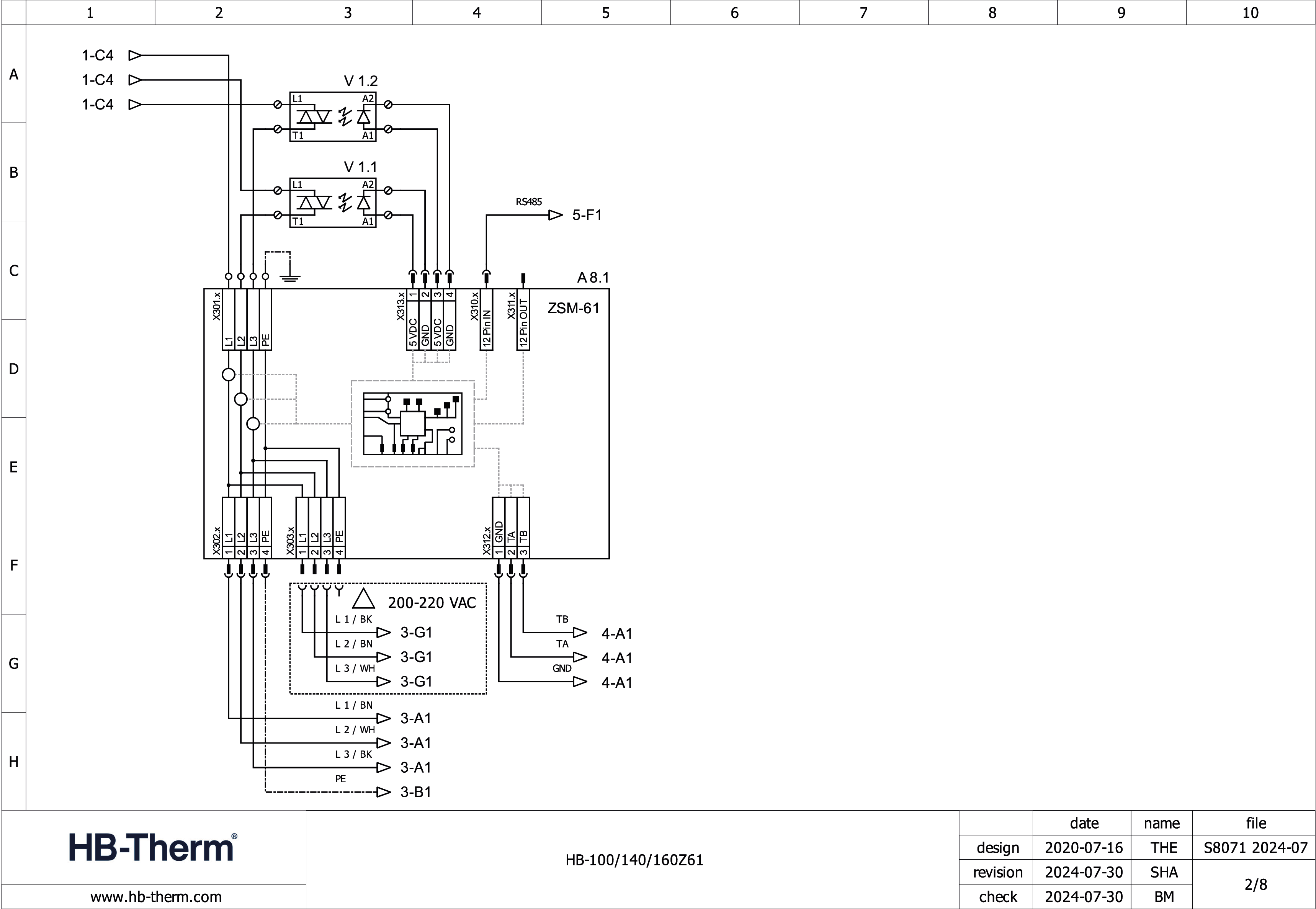 Elektroschema HB-100/140/160Z61