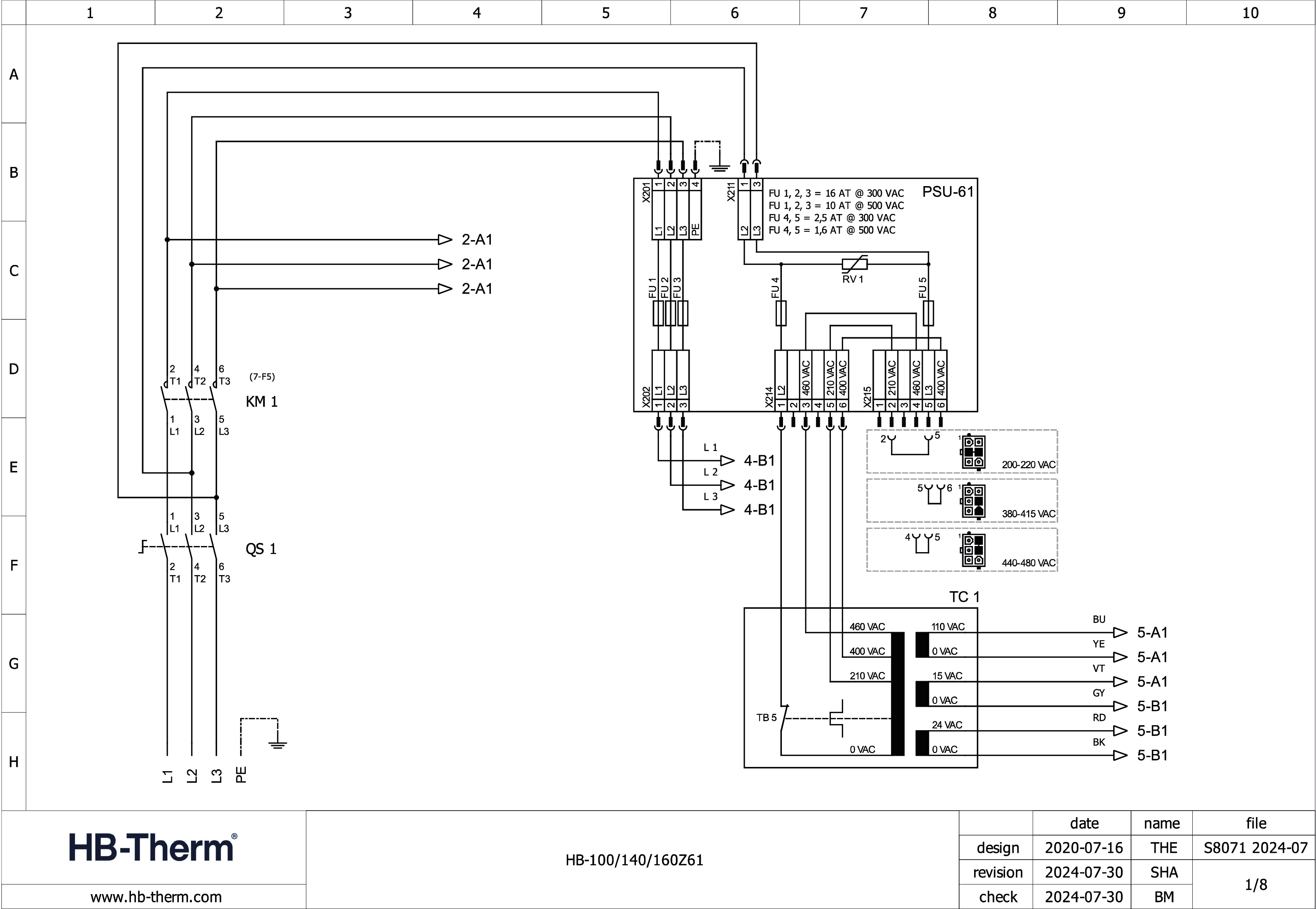 Elektroschema HB-100/140/160Z61